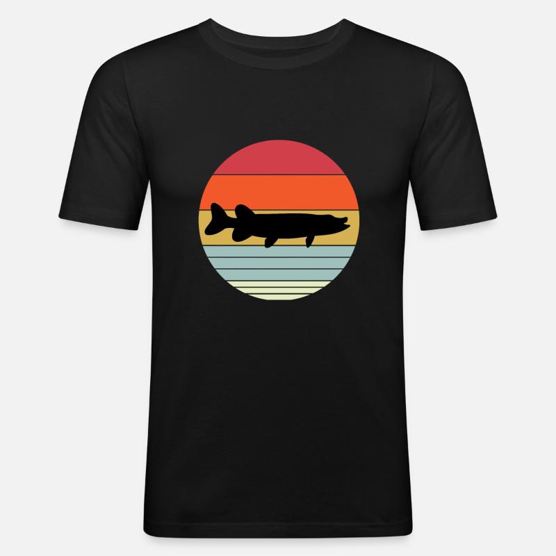Hecht - Männer Slim Fit T-Shirt - Schwarz