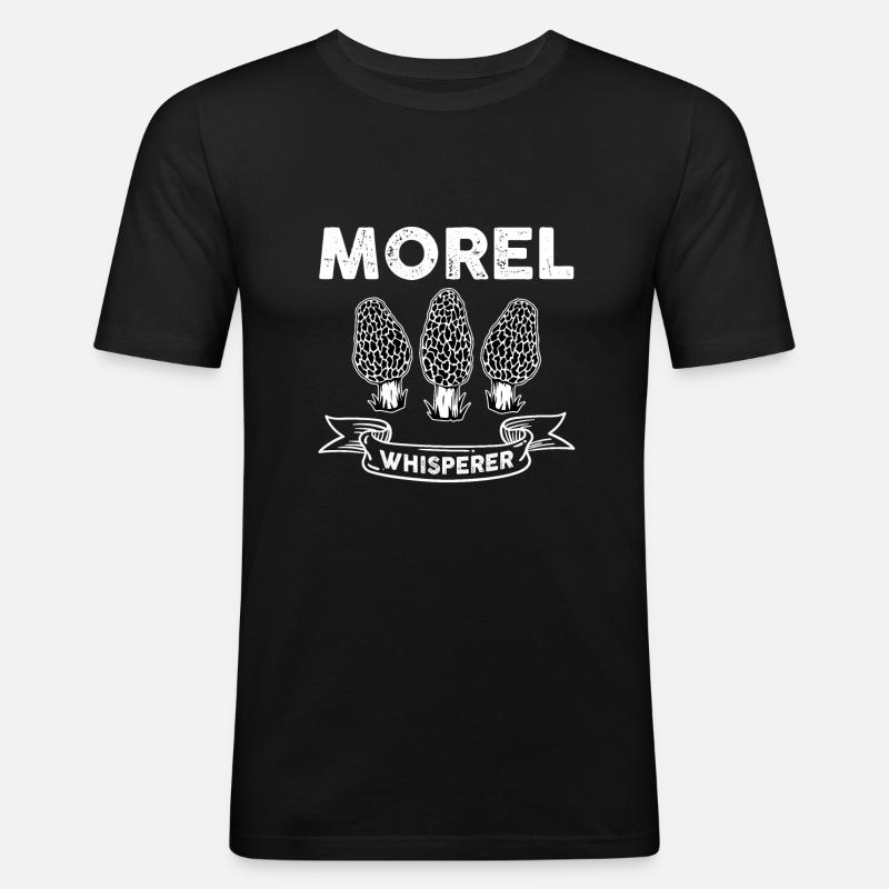 Morcheln Flüsterer - Männer Slim Fit T-Shirt - Schwarz