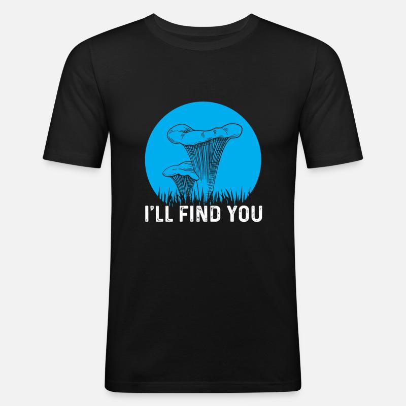 Pfifferling Geschenk - Männer Slim Fit T-Shirt - Schwarz