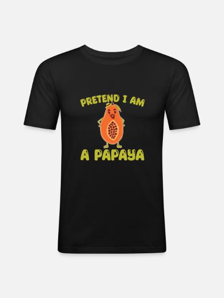Papaya - Men's Slim Fit T-Shirt - black