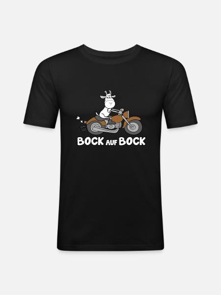 Bock auf Bock - Männer Slim Fit T-Shirt - Schwarz
