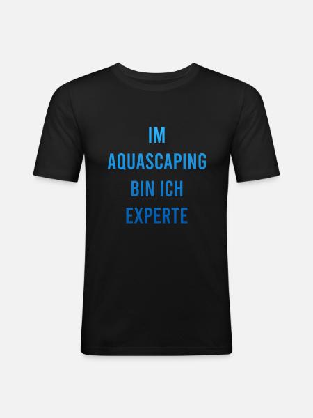 Aquascaping Aquaristik - Männer Slim Fit T-Shirt - Schwarz