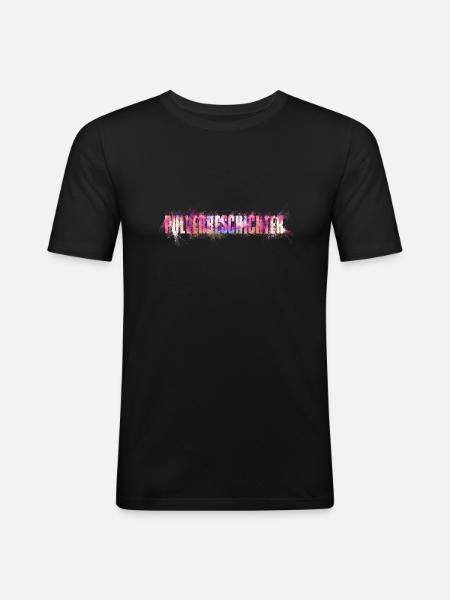Pulverbeschichter - Männer Slim Fit T-Shirt - Schwarz