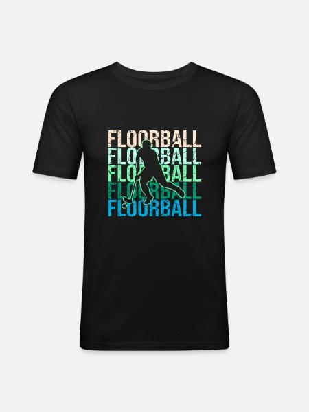 Floorball - Men's Slim Fit T-Shirt - black