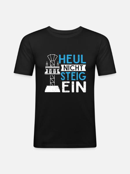 Achterbahn Freizeitpark Rollercoaster - Männer Slim Fit T-Shirt - Schwarz
