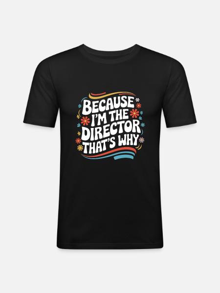 Cineasta Director de fotografía Cine - Camiseta ajustada hombre - negro