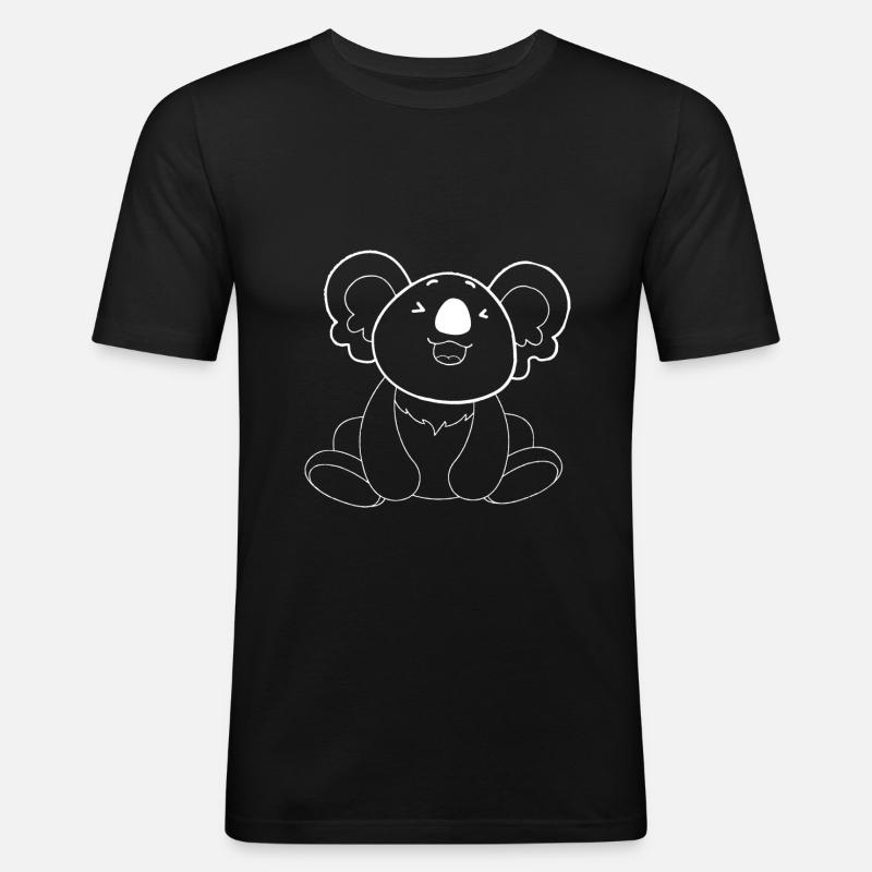Koala - Männer Slim Fit T-Shirt - Schwarz
