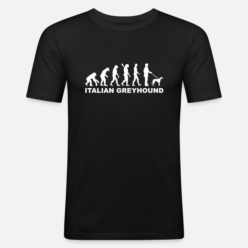 Italian Greyhound - Männer Slim Fit T-Shirt - Schwarz