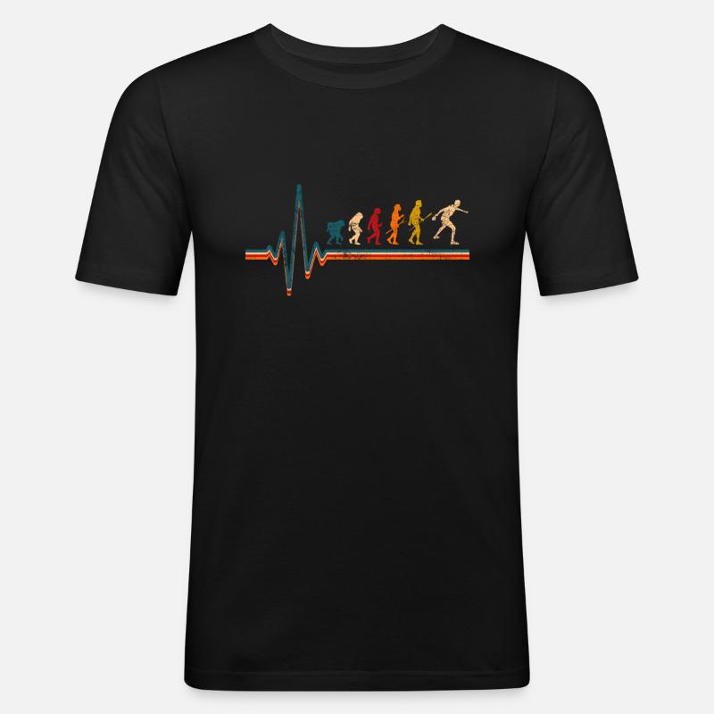 Table tennis player Evolution - Men's Slim Fit T-Shirt - black