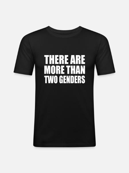 there are more than two genders - Men's Slim Fit T-Shirt - black