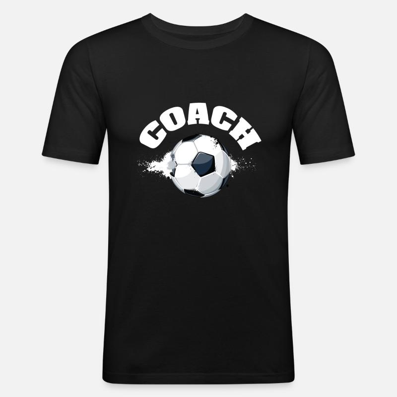 Fußballtrainer - Männer Slim Fit T-Shirt - Schwarz