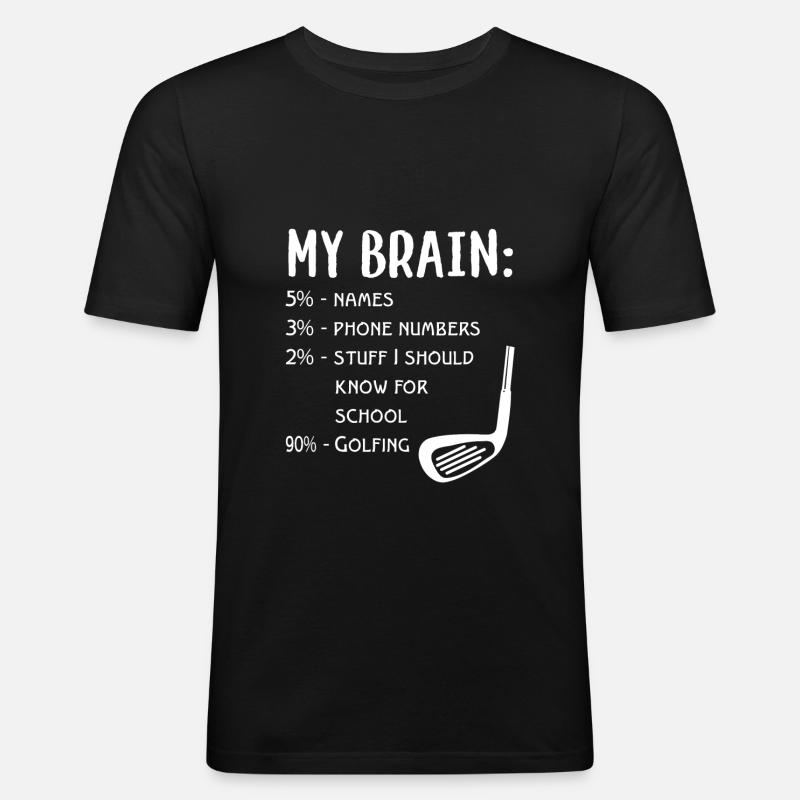 Golfer Golf - Männer Slim Fit T-Shirt - Schwarz