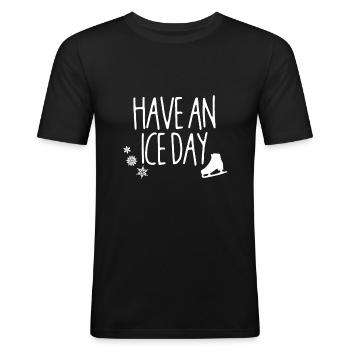 Figure skating - Men's Slim Fit T-Shirt - black - Front - Nik (191cm)