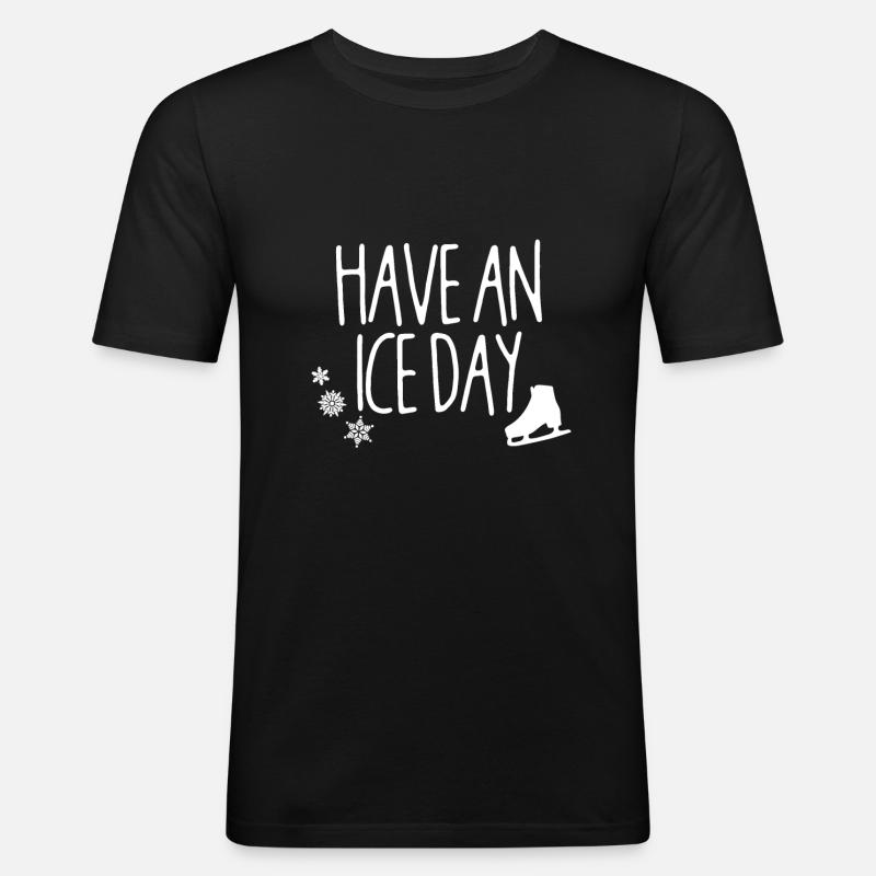 Eiskunstlauf - Männer Slim Fit T-Shirt - Schwarz