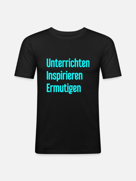 Teaching Inspiring Encouraging - Men's Slim Fit T-Shirt - black