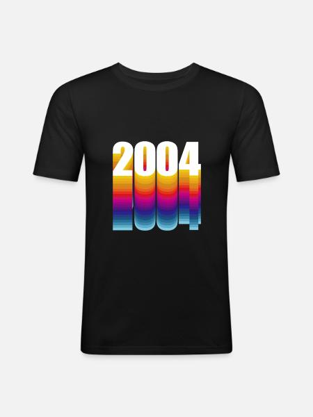 Naissance 2004 Année de naissance - T-shirt près du corps Homme - noir