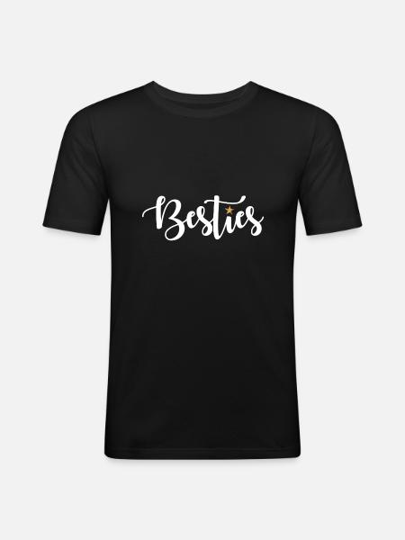 Besties - Men's Slim Fit T-Shirt - black