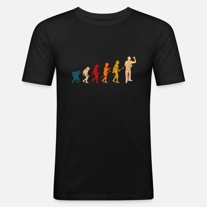 Fléchettes évolution - T-shirt près du corps Homme - noir
