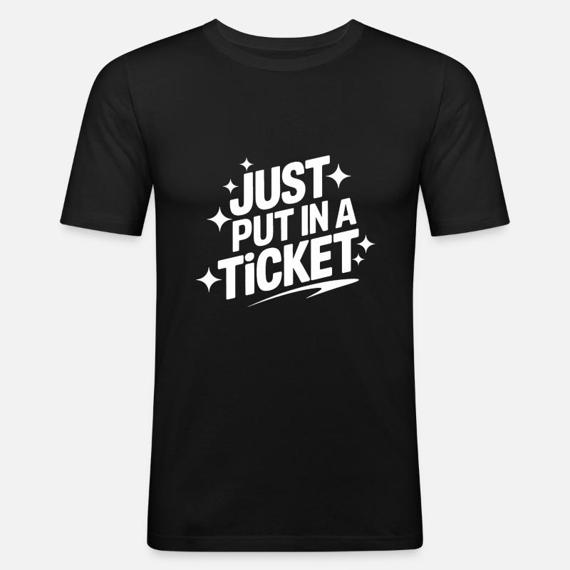 Technischer Support Computerfreak Nerd - Männer Slim Fit T-Shirt - Schwarz