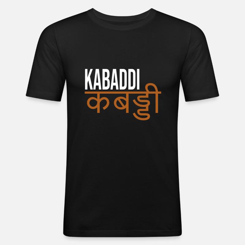 Kabaddi - Männer Slim Fit T-Shirt - Schwarz