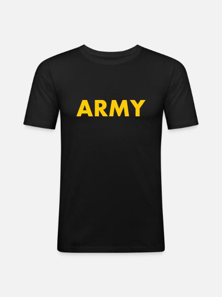 Army - Men's Slim Fit T-Shirt - black