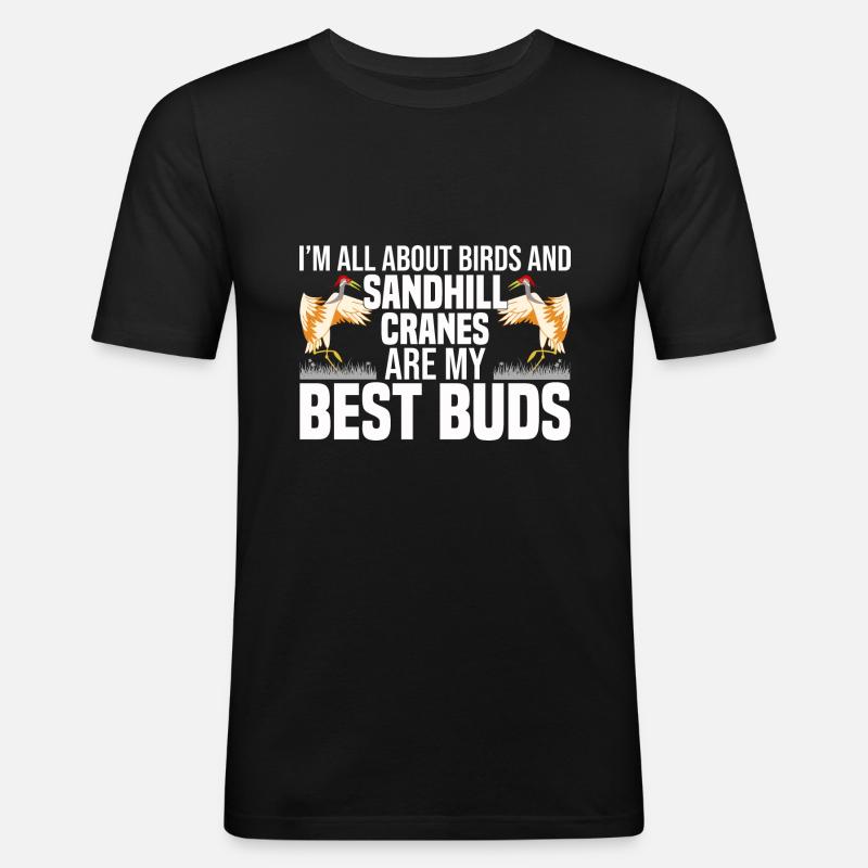 Vogelbeobachter - Männer Slim Fit T-Shirt - Schwarz