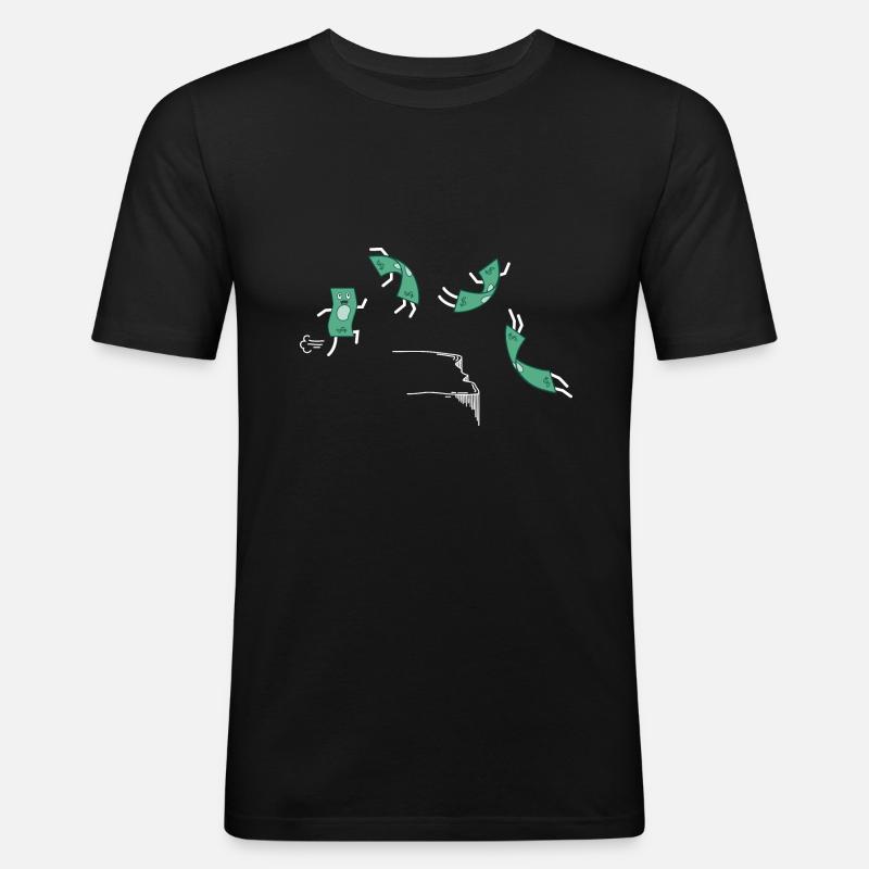 Comic Inflation - Männer Slim Fit T-Shirt - Schwarz