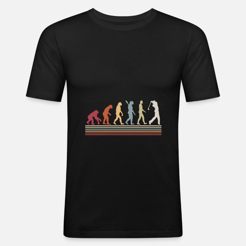 Golf Evolution - Männer Slim Fit T-Shirt - Schwarz