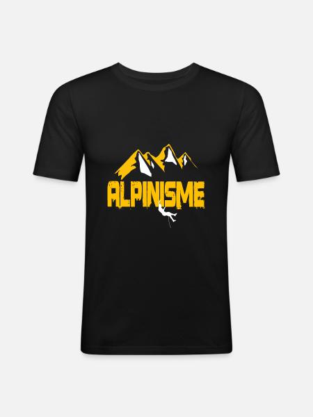 ALPINISME - T-shirt près du corps Homme - noir
