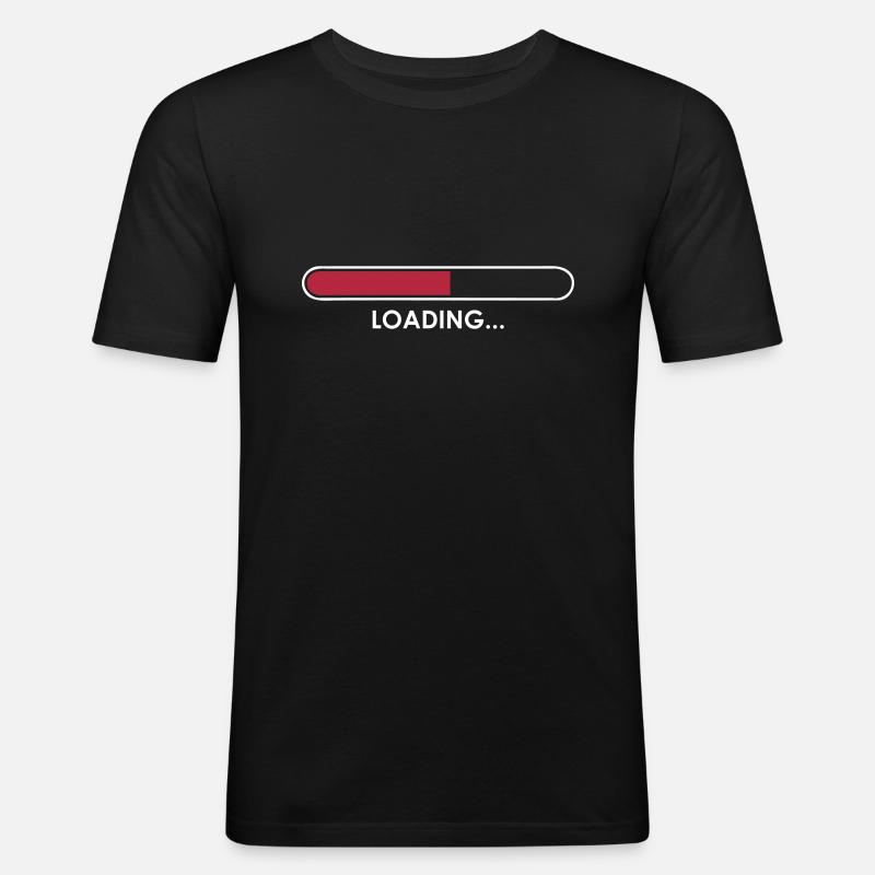 Universelles Loading Symbol - 2C - Männer Slim Fit T-Shirt - Schwarz
