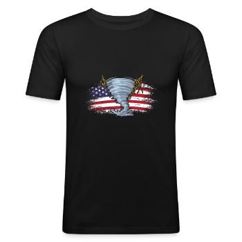 Storm Chaser - Men's Slim Fit T-Shirt - black - Front - Nik (191cm)