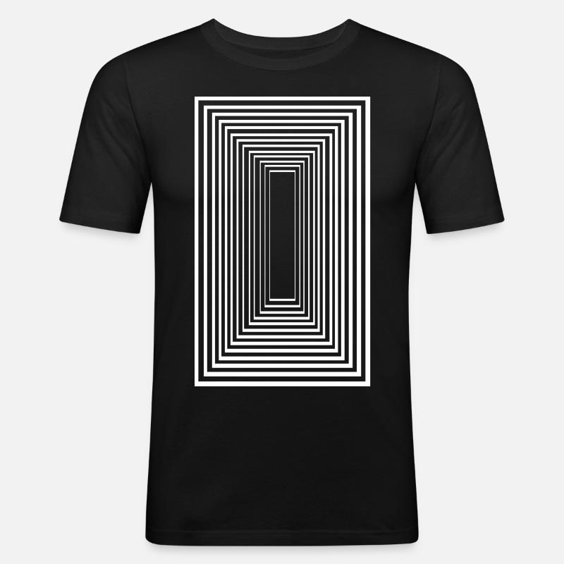 Tunnelblick - Männer Slim Fit T-Shirt - Schwarz