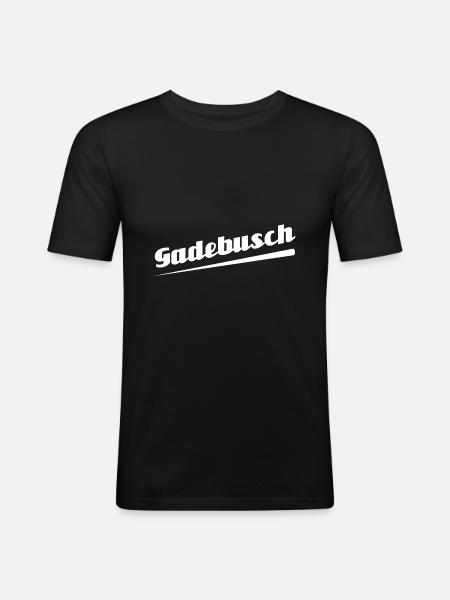 Gadebusch - Textdesign mit Stadtnamen - Männer Slim Fit T-Shirt - Schwarz