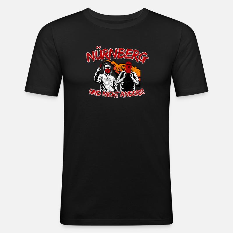 Nürnberg und nicht anders UPDATE - Männer Slim Fit T-Shirt - Schwarz