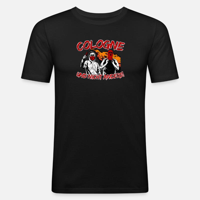 Cologne und nicht anders UPDATE - Männer Slim Fit T-Shirt - Schwarz
