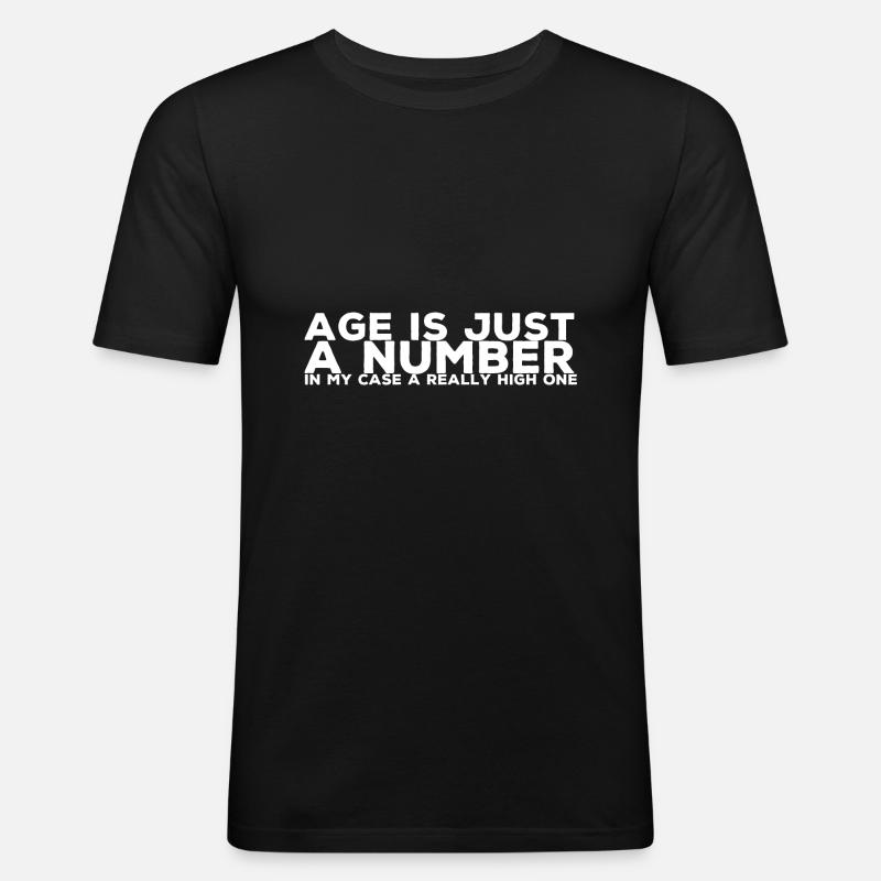 Alter - Männer Slim Fit T-Shirt - Schwarz
