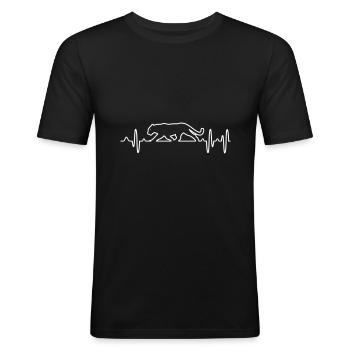 panther - Men's Slim Fit T-Shirt - black - Front - Nik (191cm)