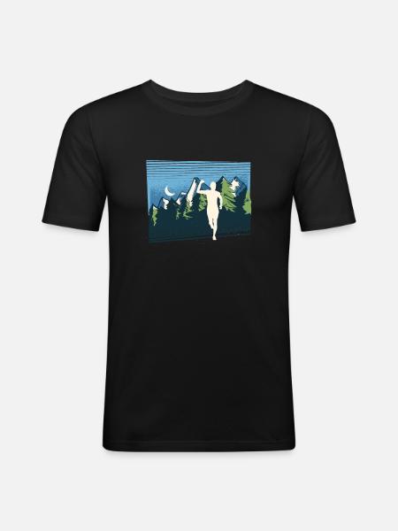 Marathon, TrailRunning Runner - Men's Slim Fit T-Shirt - black