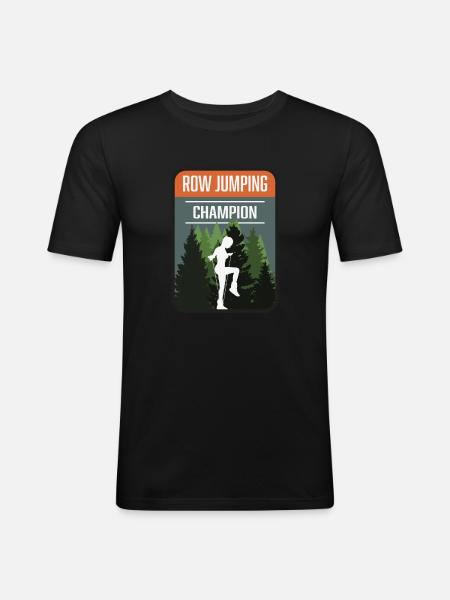 Rope Jumping Champion - Men's Slim Fit T-Shirt - black