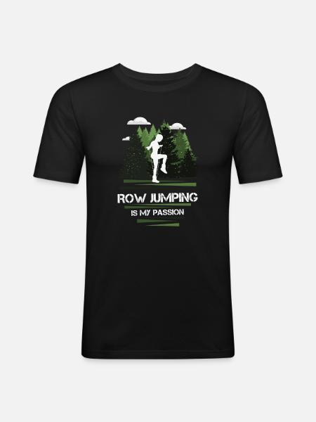 Rope Jumping Passion - Men's Slim Fit T-Shirt - black