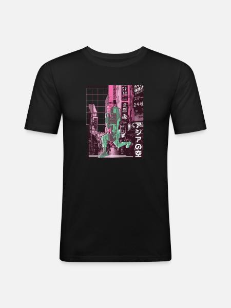 Asian City HIIT - Men's Slim Fit T-Shirt - black