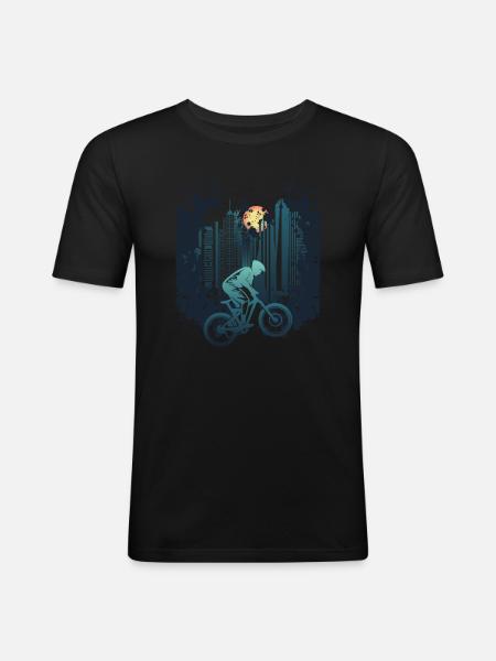 Skyline Downhill - Men's Slim Fit T-Shirt - black
