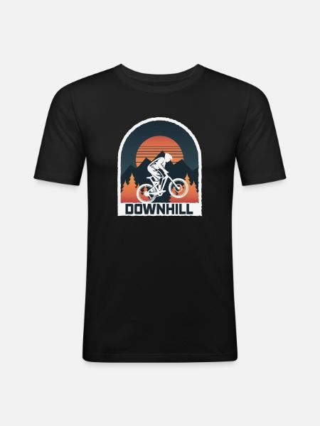 VTT de descente - T-shirt près du corps Homme - noir