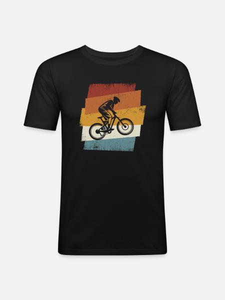 Retro Downhill - Men's Slim Fit T-Shirt - black