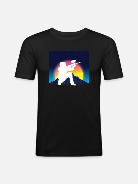 Vaporwave Paintball - Men's Slim Fit T-Shirt - black