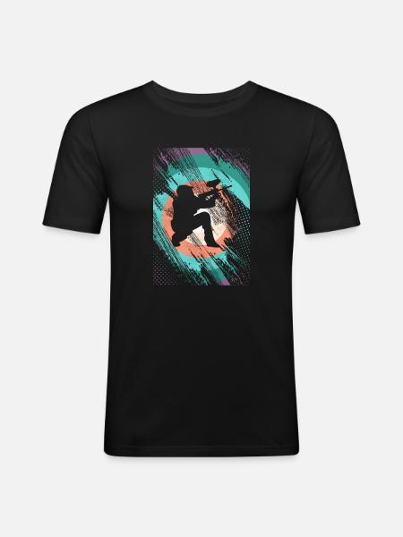 Retro Paintball - Men's Slim Fit T-Shirt - black