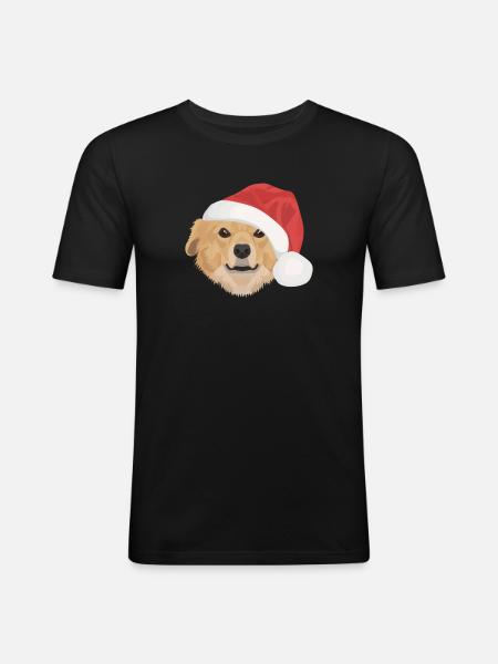 Nova Scotia Retriever Merry Christmas - Men's Slim Fit T-Shirt - black