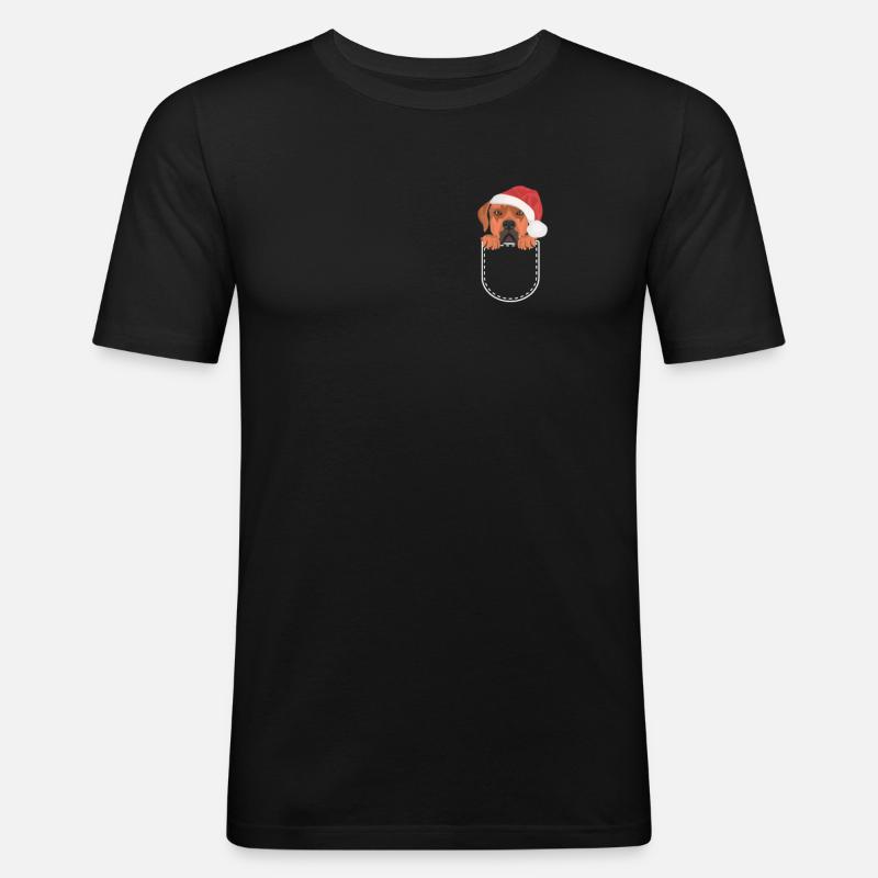 Rhodesian Ridgeback Merry Christmas - Men's Slim Fit T-Shirt - black