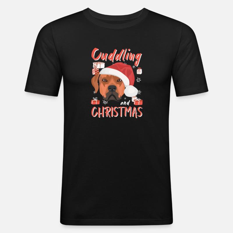 Rhodesian Ridgeback Merry Christmas - Men's Slim Fit T-Shirt - black