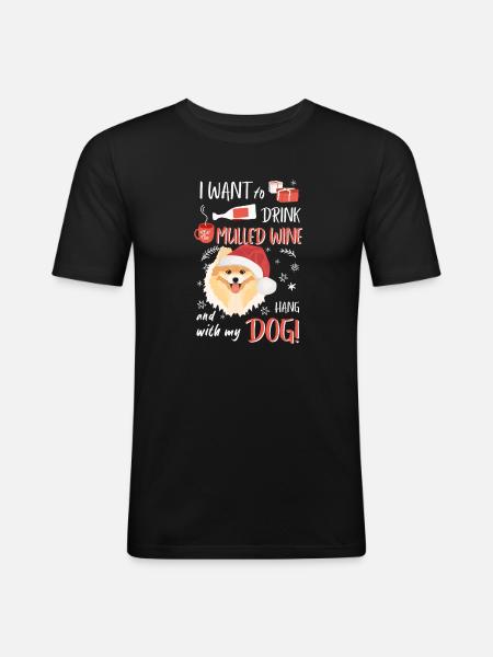 Spitz mulled wine Christmas - Men's Slim Fit T-Shirt - black
